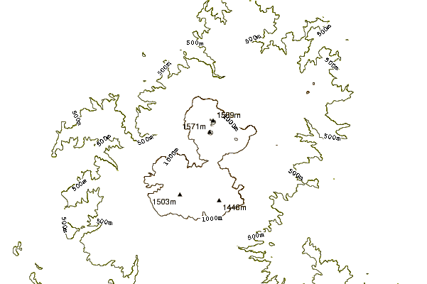 Mountain peaks around Hakkoda Group