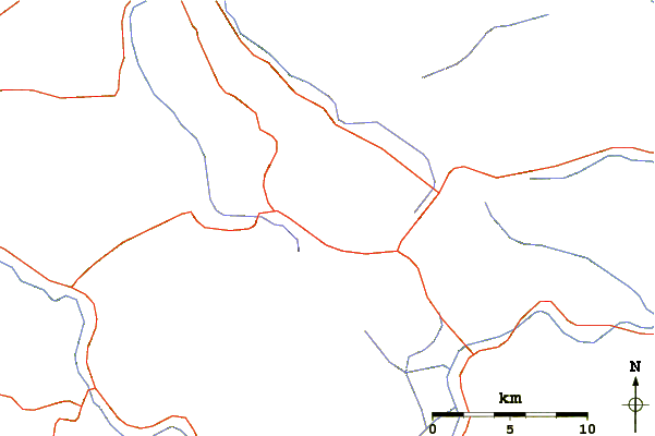 Roads and rivers around Hakkoda Group