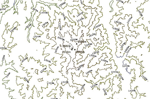 Mountain peaks around Haku-san