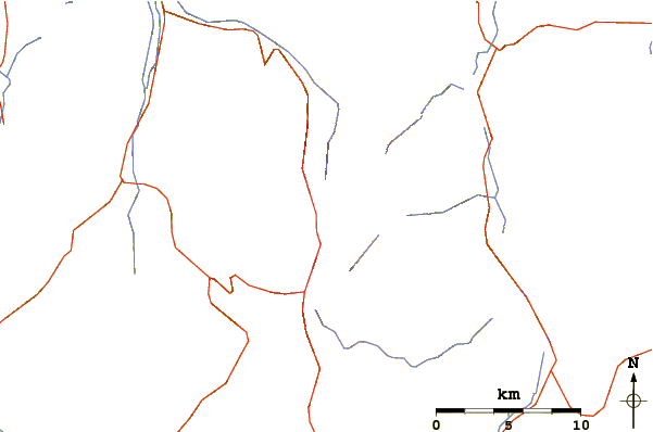 Roads and rivers around Haku-san