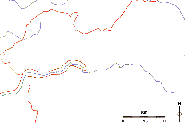 Roads and rivers around Half Dome