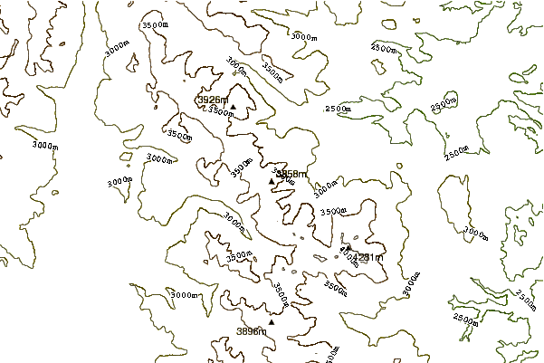 Mountain peaks around Hallet Peak