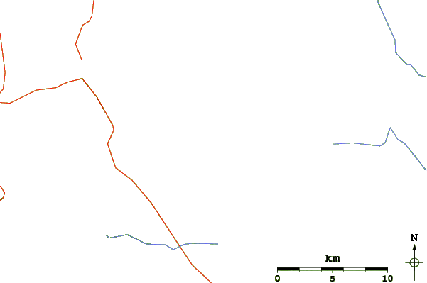 Roads and rivers around Hamlin Peak