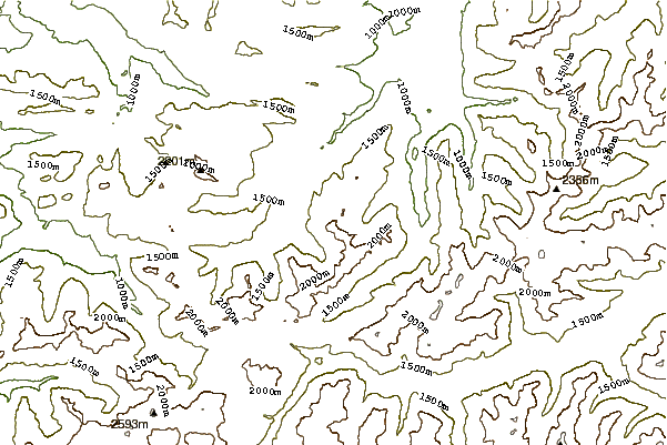 Mountain peaks around Hammerspitze