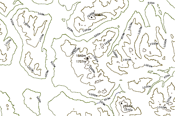 Mountain peaks around Hapush Mountain