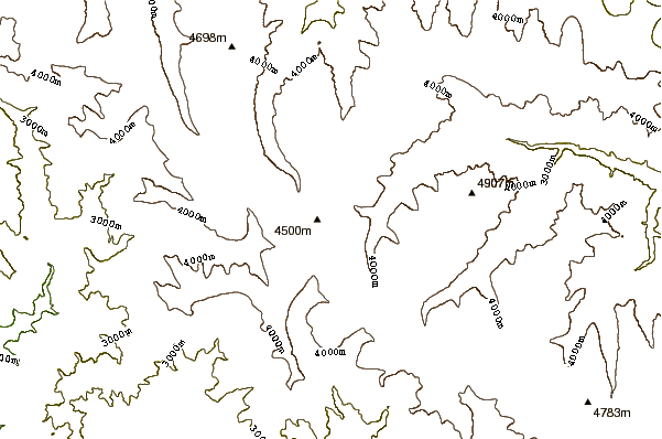 Mountain peaks around Haramosh Kutwal Galli or Laila Peak