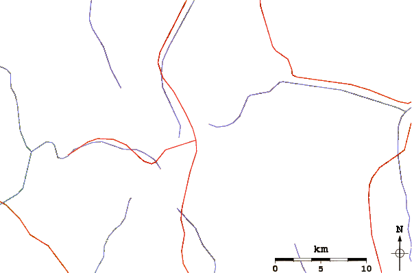 Roads and rivers around Haramosh Kutwal Galli or Laila Peak