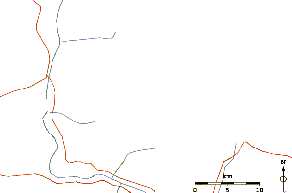 Roads and rivers around Haramosh Peak