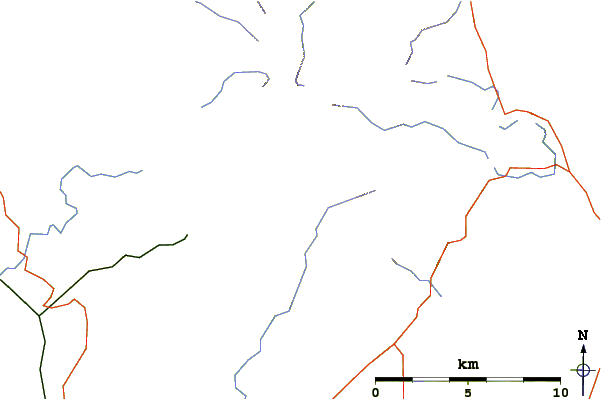 Roads and rivers around Hard Knott