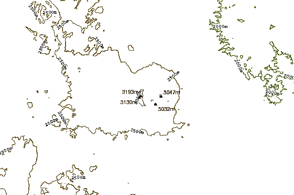 Mountain peaks around Harras Of Dhamar