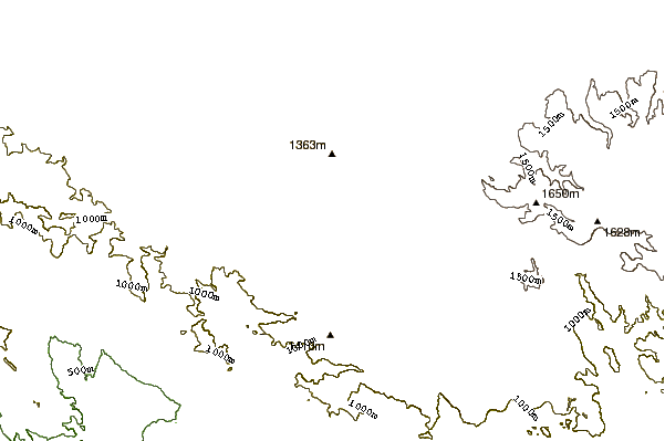 Mountain peaks around Harrat Ar Rahah