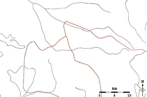 Roads and rivers around Harrat Ar Rahah