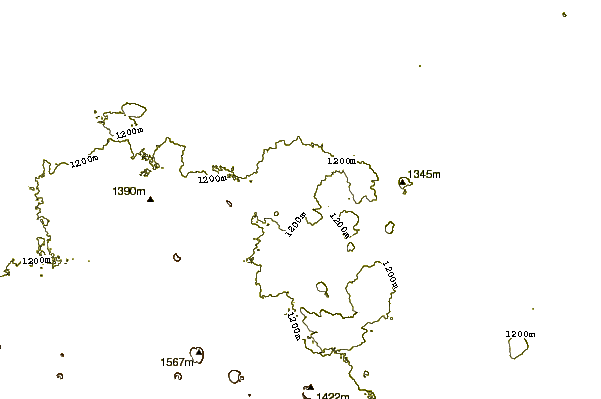 Mountain peaks around Harrat Ithnayn