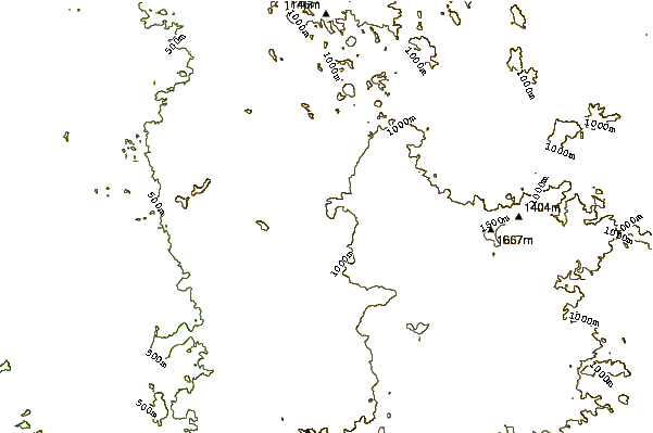 Mountain peaks around Harrat Lunayyir