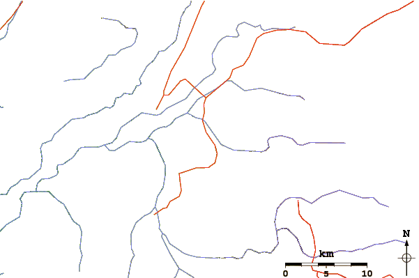 Roads and rivers around Harrat Rahat