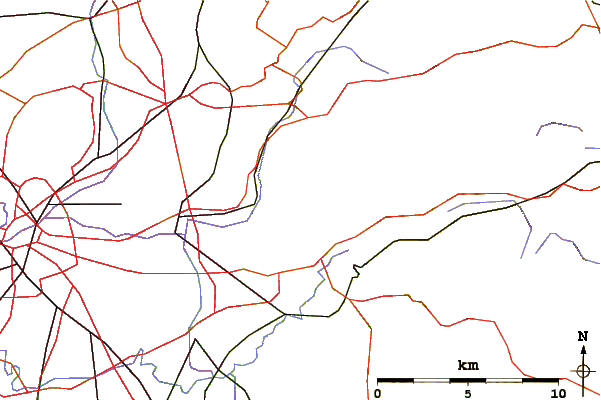 Roads and rivers around Harridge Pike