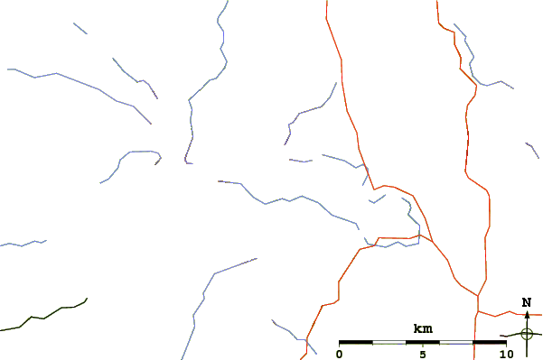 Roads and rivers around Harrison Stickle