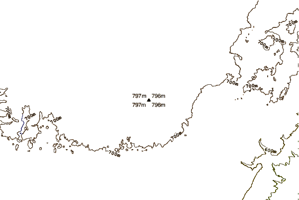 Mountain peaks around Hart Mountain (Manitoba)