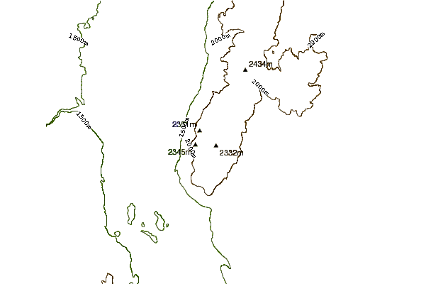 Mountain peaks around Hart Mountain