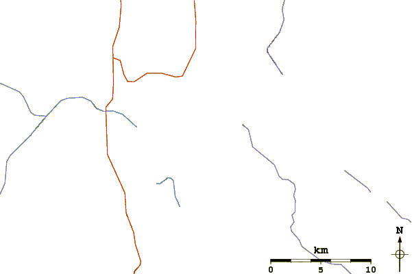 Roads and rivers around Hart Mountain