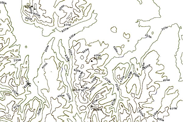 Mountain peaks around Hart Side