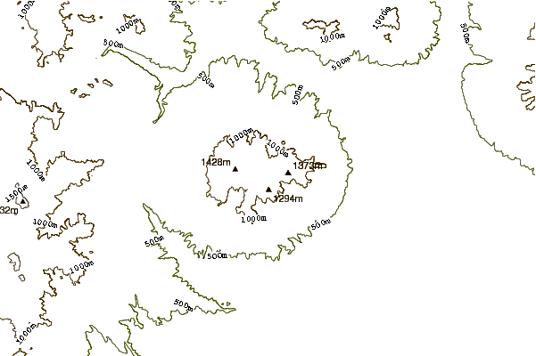 Mountain peaks around Haruna