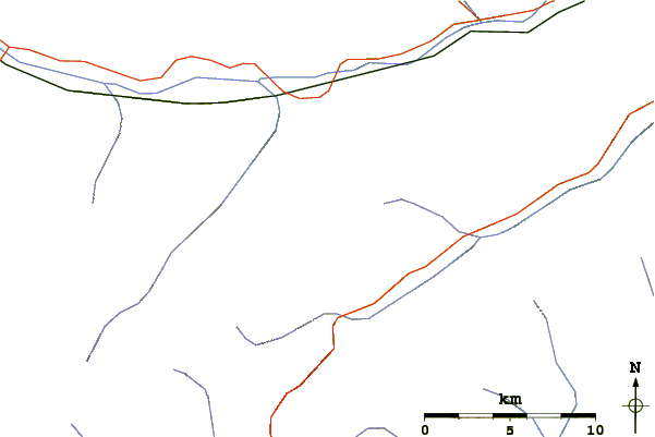 Roads and rivers around Hasenöhrl (Ortler Alps)