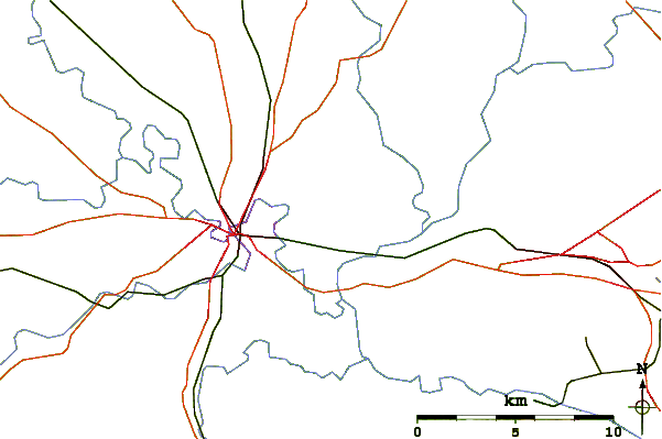 Roads and rivers around Haughmond Hill