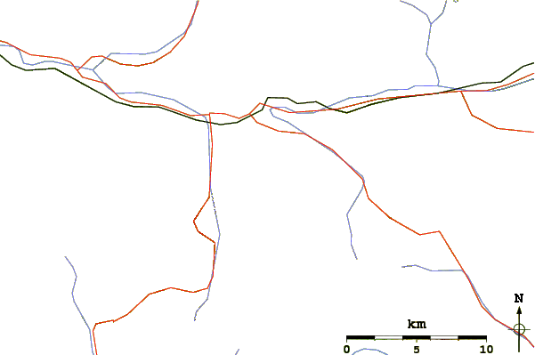 Roads and rivers around Haunold