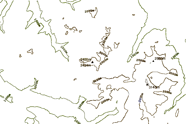 Mountain peaks around Hauts-Forts