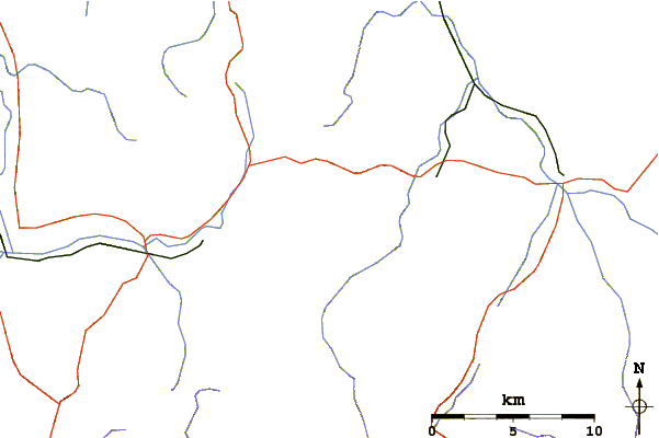 Roads and rivers around Hautza