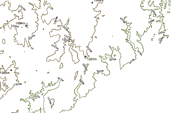 Mountain peaks around Hawksbill