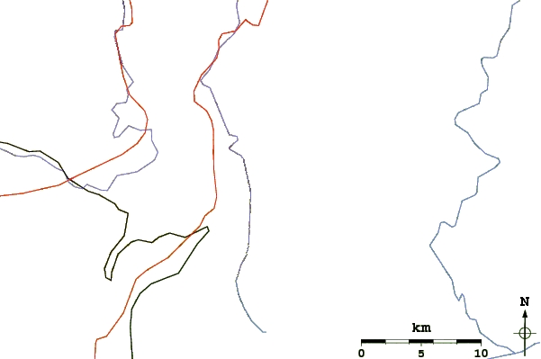 Roads and rivers around Hawksbill