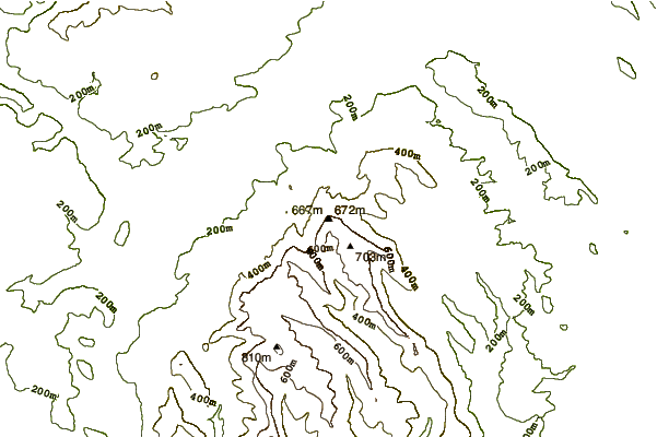 Mountain peaks around Hay Bluff