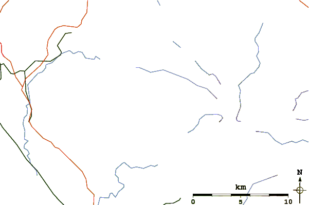 Roads and rivers around Haycock (Lake District)