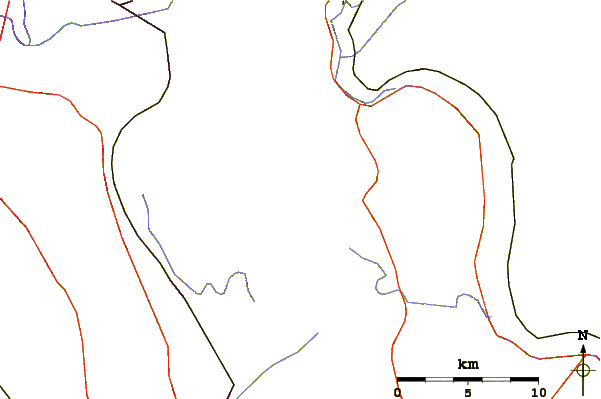 Roads and rivers around Haycock Mountain