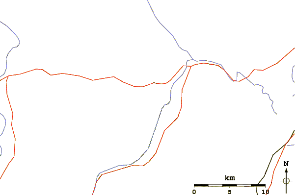 Roads and rivers around Hayden Mountain (Oregon)