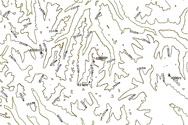 Mountain peaks around Hayden Peak