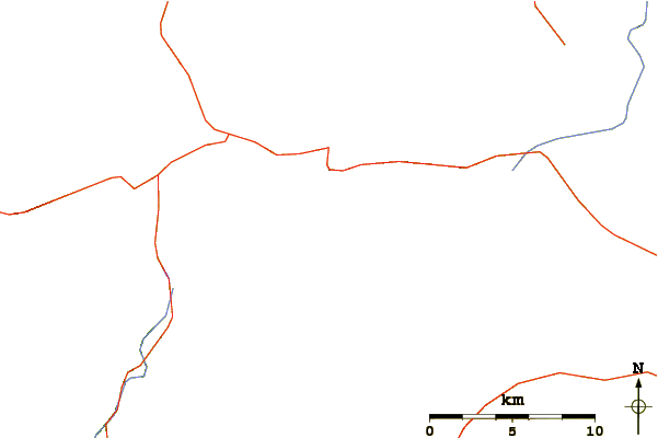 Roads and rivers around Hayrick Butte