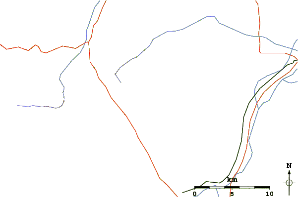 Roads and rivers around Heart Mountain (Wyoming)