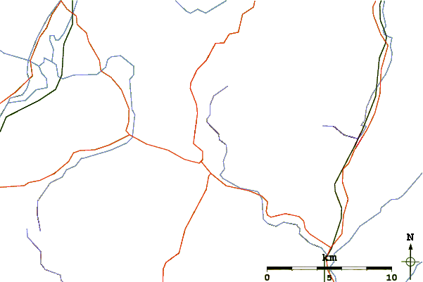 Roads and rivers around Heath Mynd