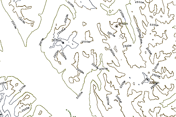 Mountain peaks around Heather Ridge