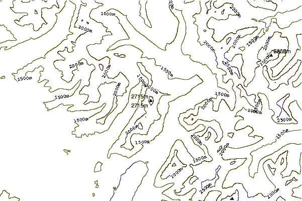 Mountain peaks around Heavens Peak