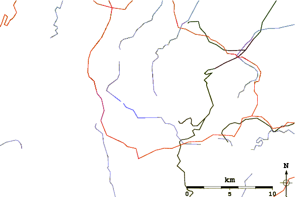 Roads and rivers around Heinrichshöhe