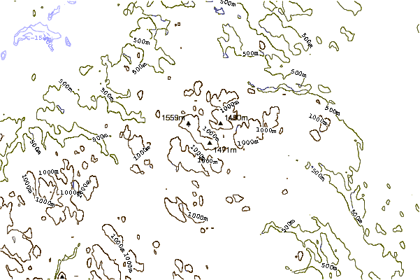 Mountain peaks around Helagsfjället