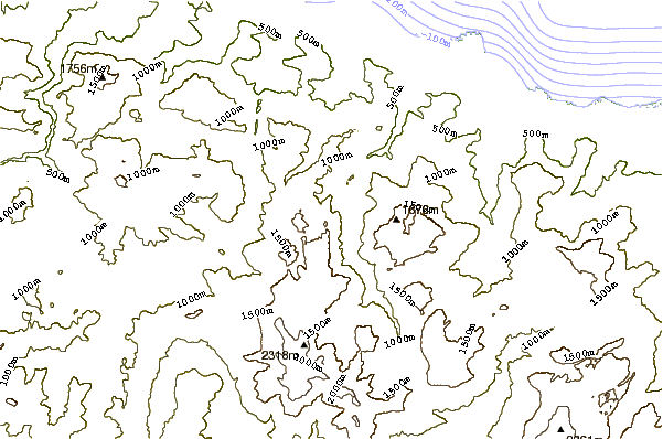 Mountain peaks around Helmos