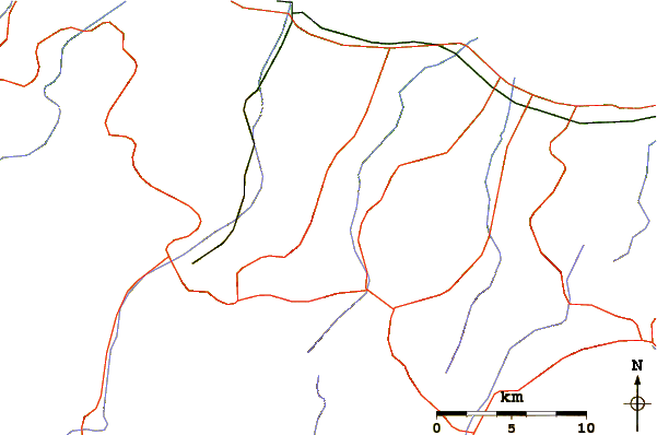 Roads and rivers around Helmos