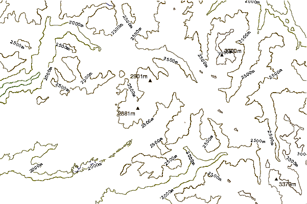 Mountain peaks around Henery Peak