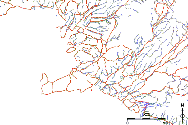 Roads and rivers around Hengill