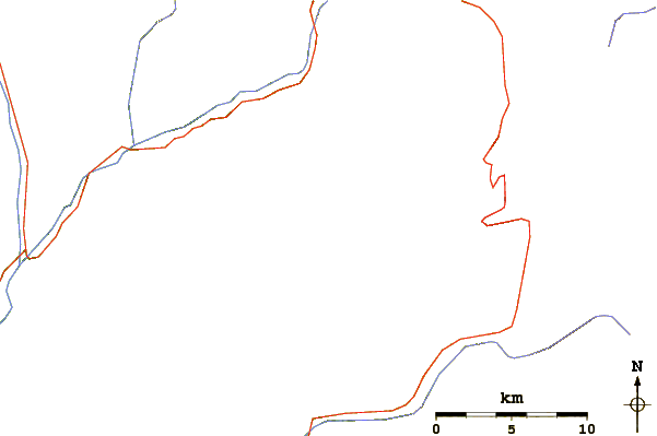 Roads and rivers around Henry Mountain